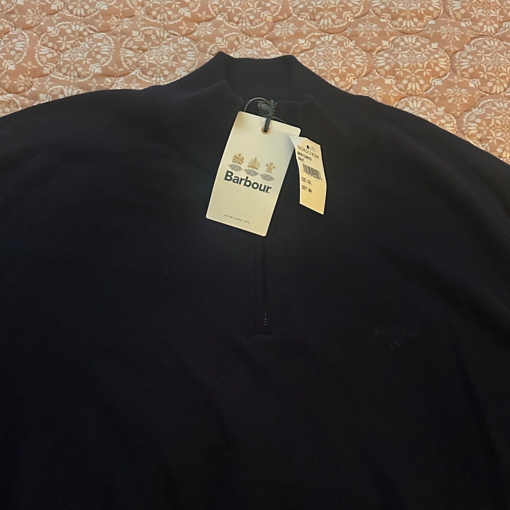 Barbour Men's Dark Zip-Up Sweater
